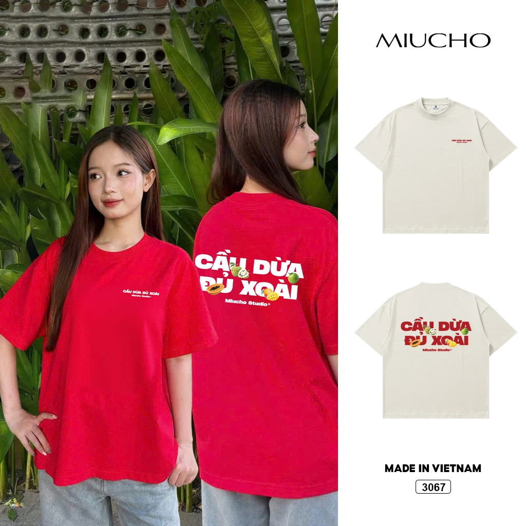 Áo thun Tết Bính Ngọ boxy basic Miucho 3067