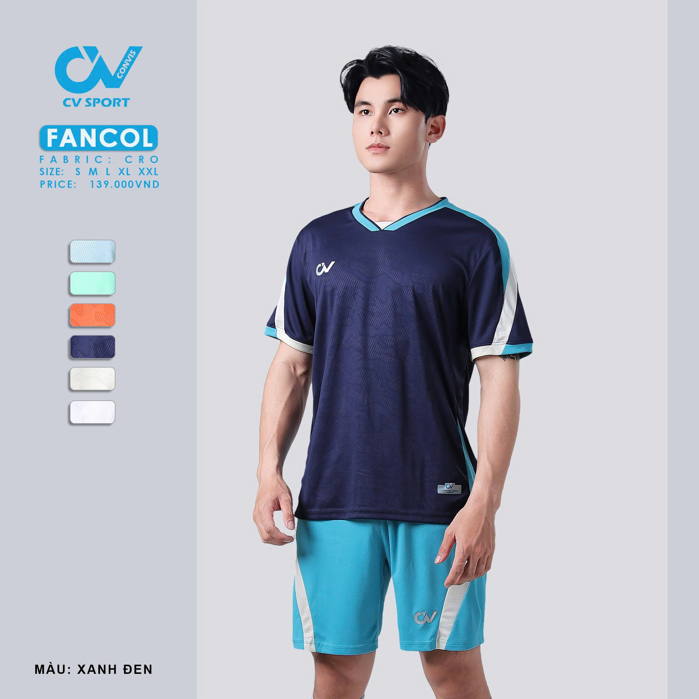 Bộ bóng đá không logo CV Fancol (CHỈ NHẬN ĐẶT TỪ 6 BỘ)