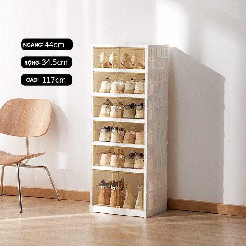 Tủ giày gấp gọn 6 tầng