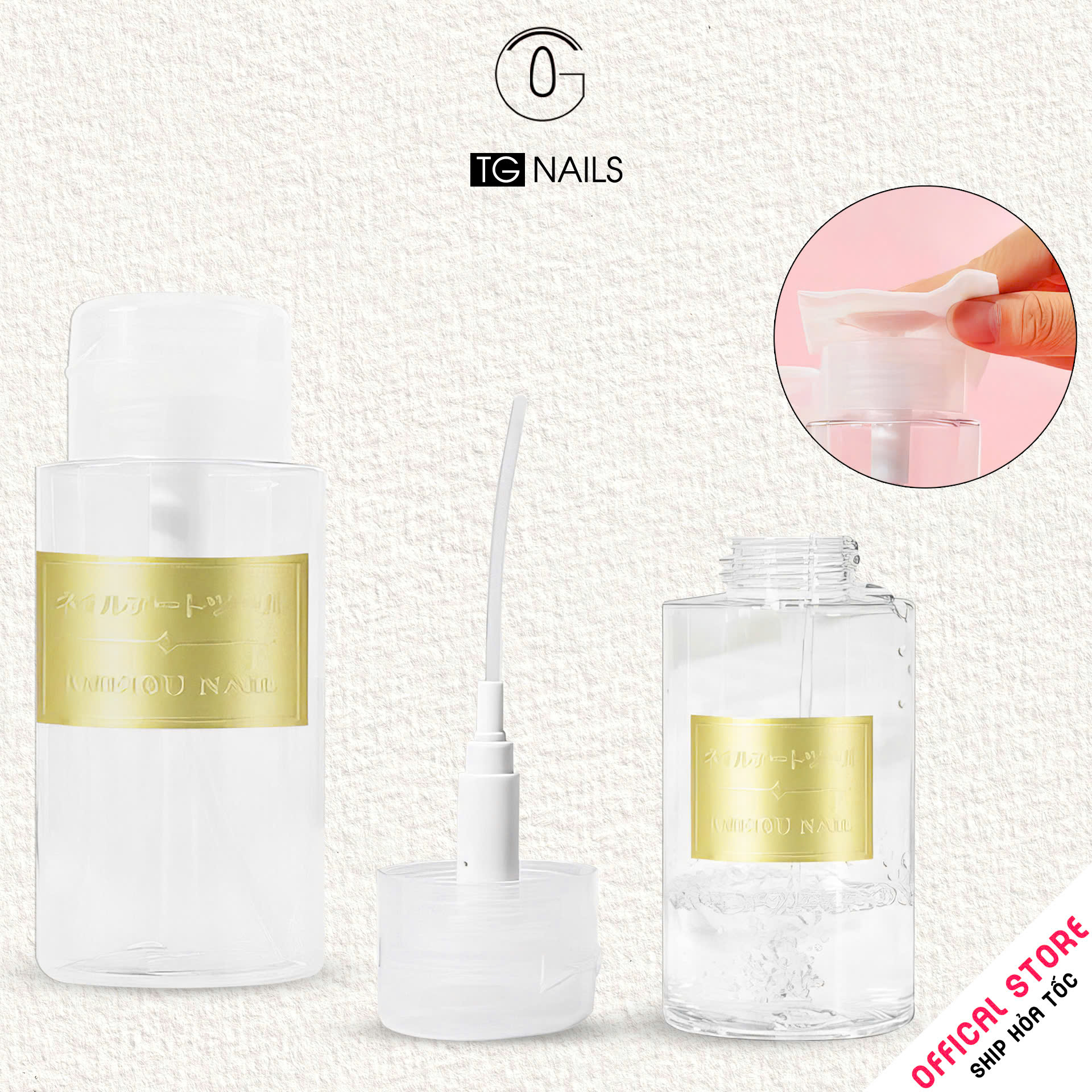 Bình đựng nước lau gel tem vàng 300ml