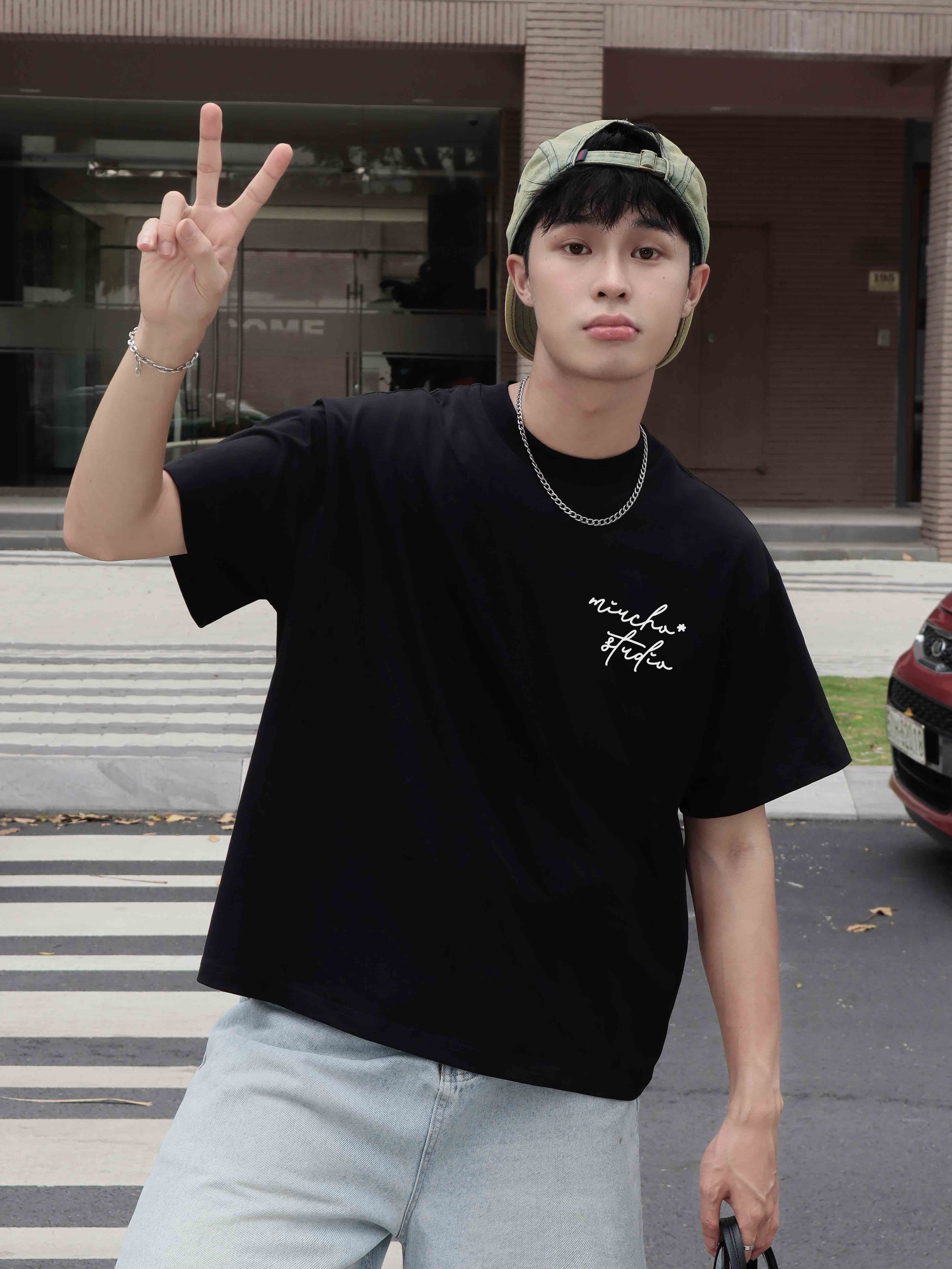 Áo phông nam localbrand form boxy vải cotton 2c 250gsm dày dặn 1773 Miucho in basic_thumbnail_5