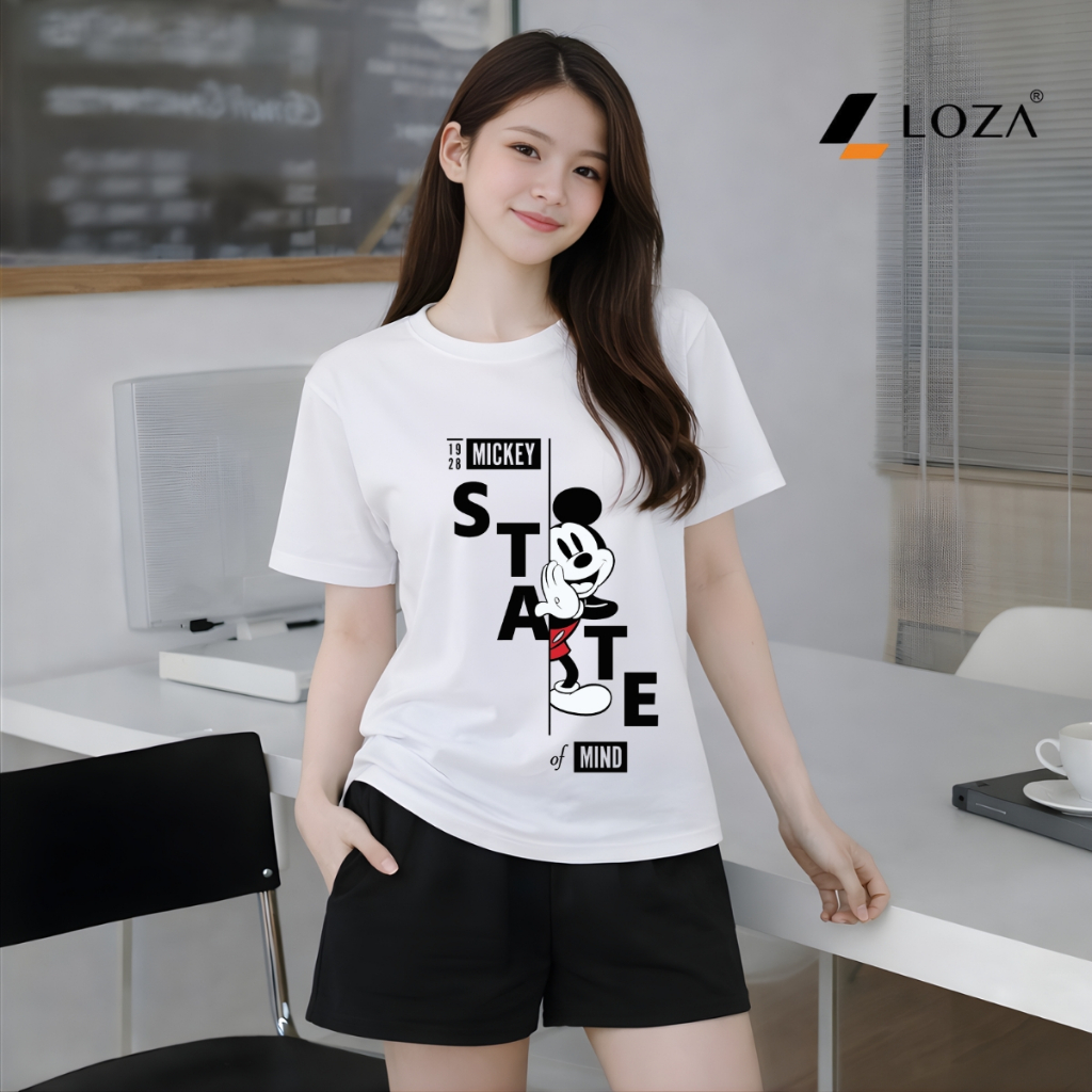 [[Form rộng] Bộ đồ nữ Loza dáng rộng hình Mickey - Loza TB35-BP631_thumbnail_8