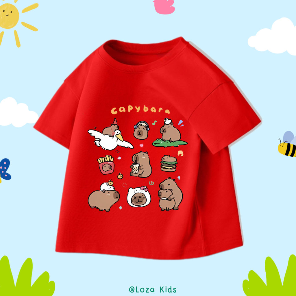 Áo thun cho bé in hình Capybara - Loza Kids AT2772_thumbnail_1