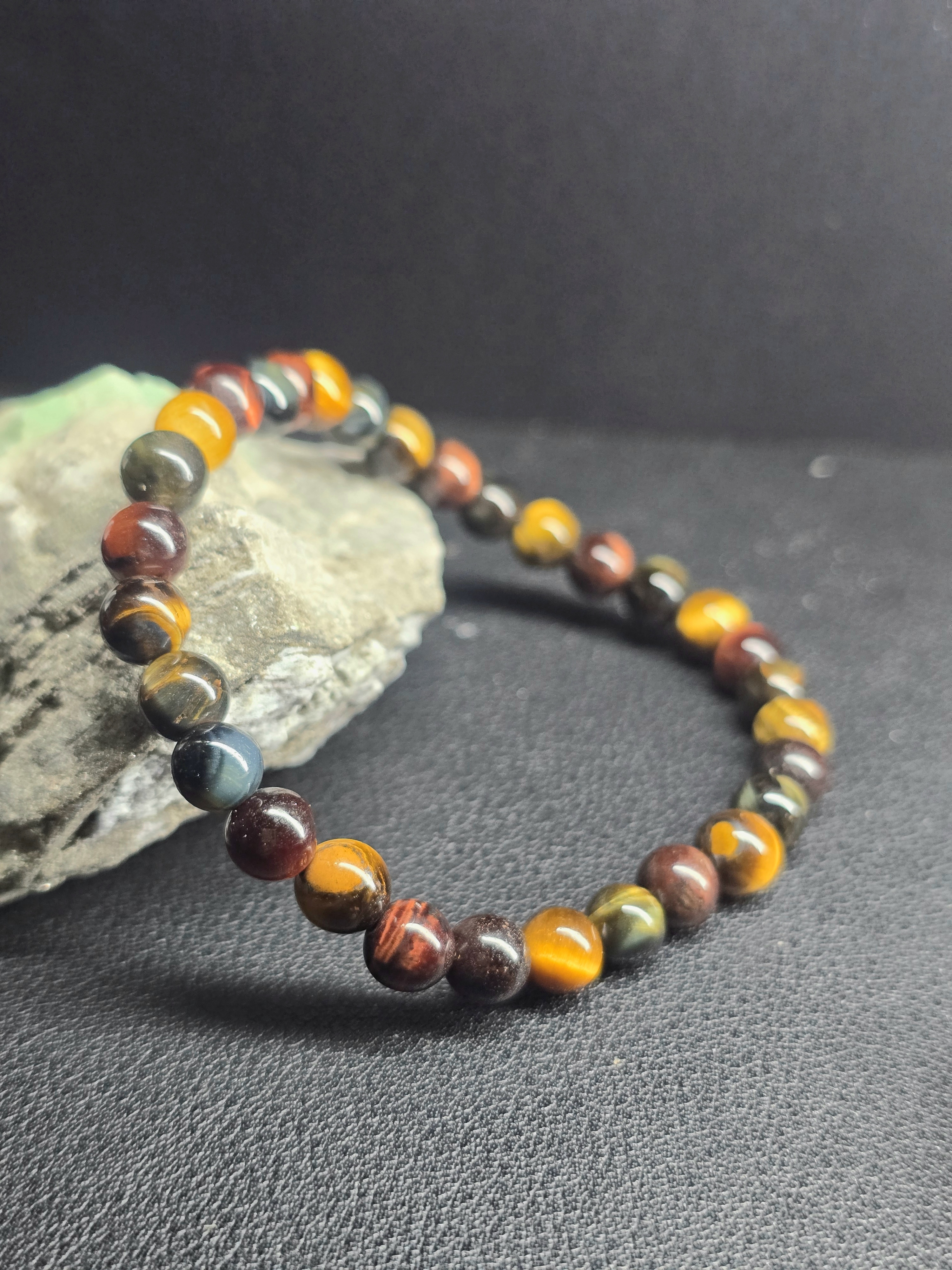 Vòng Đá Mắt Hổ Đa Sắc (Đỏ Vàng Xanh) Tiger Eye_thumbnail_1