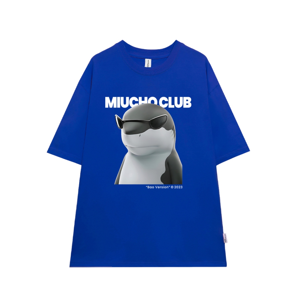 Áo thun unisex Cá mập ngầu local brand form rộng ATD574 Miucho cotton cổ tròn in artwork