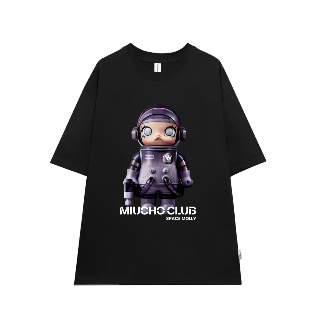 Áo thun unisex phi hành gia local brand form rộng ATD703 Miucho cotton cổ tròn in mix_thumbnail_7