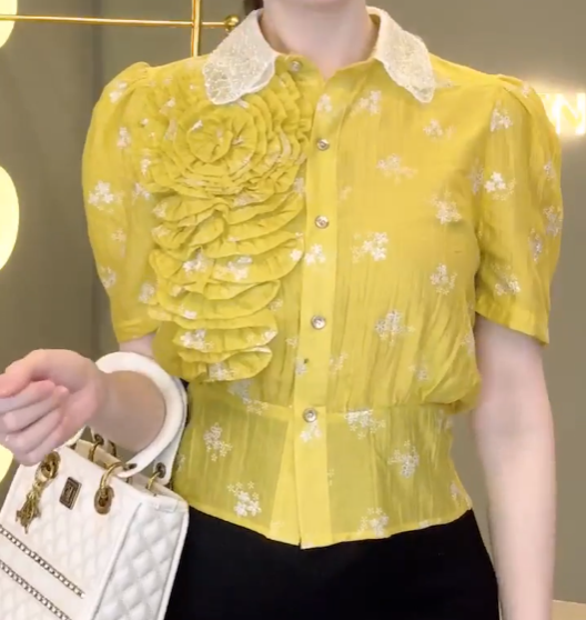 Sơ Mi PL Cổ Cườm Hoa Ngực_thumbnail_4