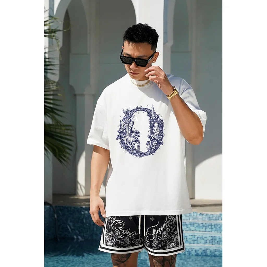 Áo thun nam oversize Miucho Iconic vải cotton mềm mại thấm hút tốt trẻ trung in chữ cái O dễ phối đồ 2760_thumbnail_3