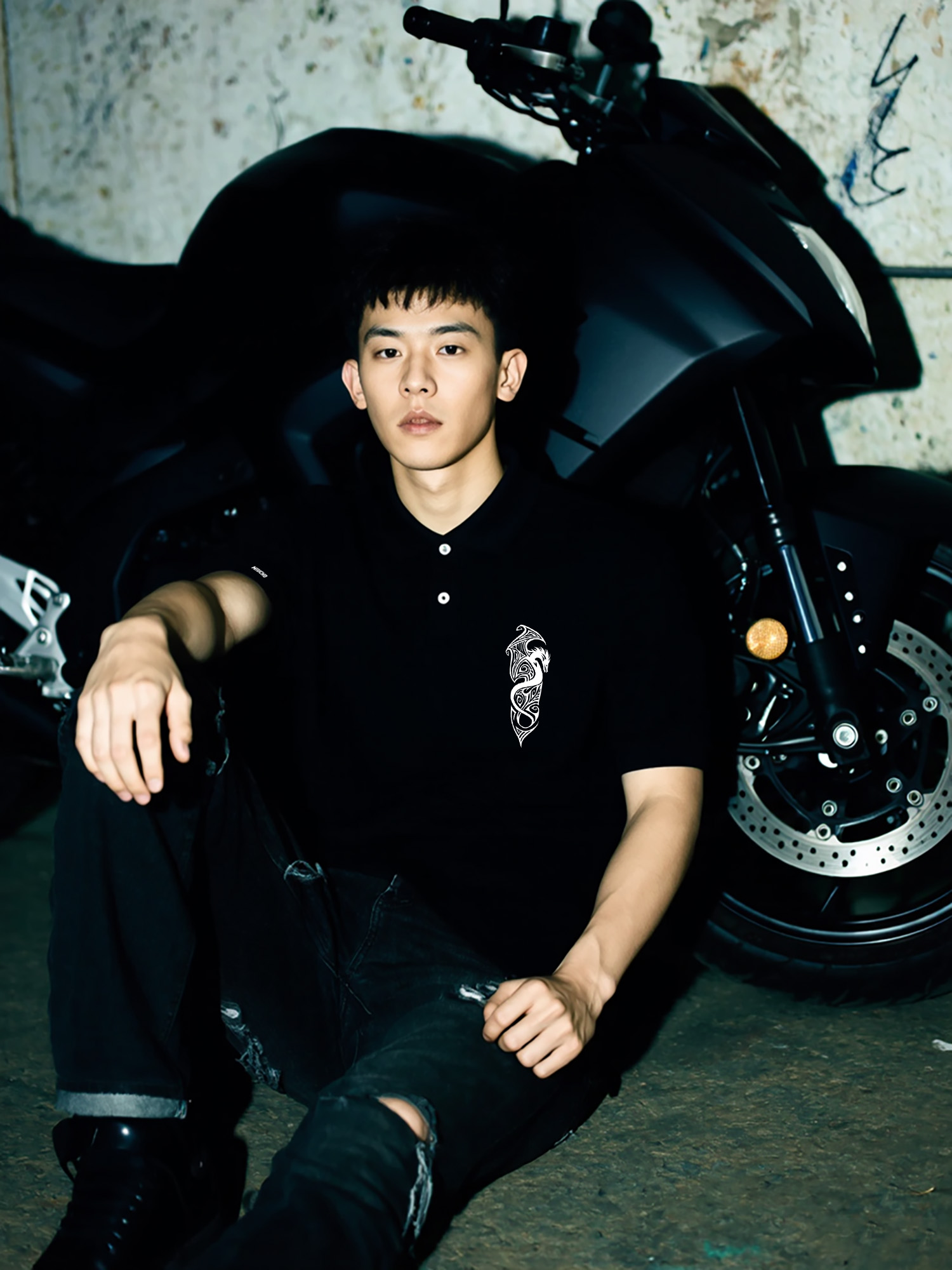 Áo polo nam big size form vừa 2062 Miucho Iconic vải cá sấu polyester thoáng mát in artwork_thumbnail_5