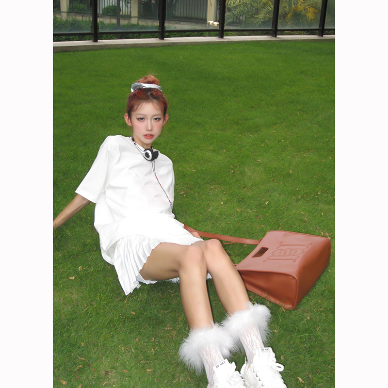 Áo thun trơn form rộng ATT01 Miucho vải cotton cổ tròn in basic Top Trắng_thumbnail_4