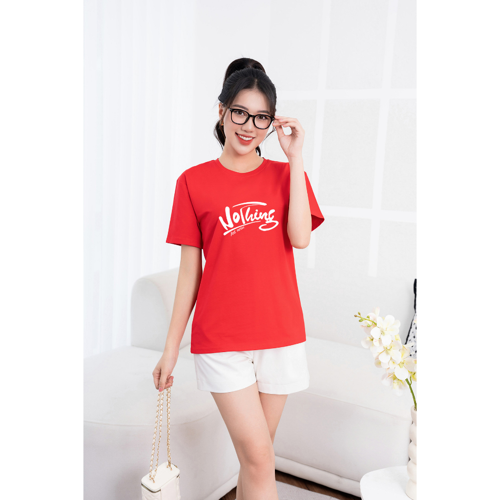 [Form Rộng] Áo phông nữ in chữ Nothings - Loza RT6178_thumbnail_7