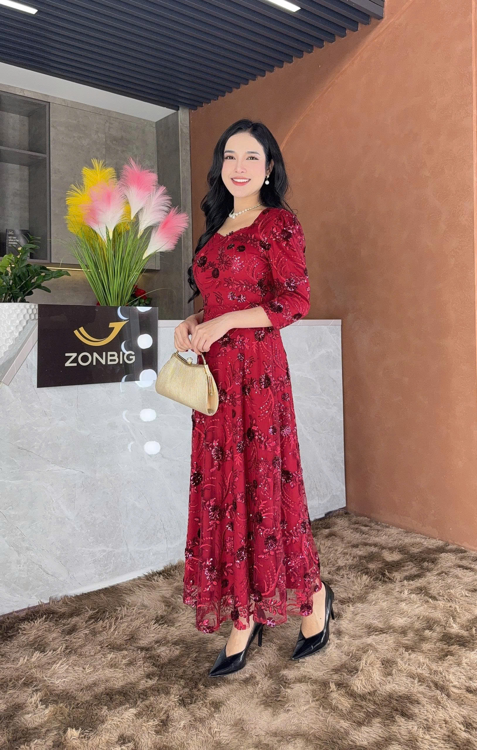 Đầm xòe kim sa - Y1425 - Thương hiệu Zonbig_thumbnail_2