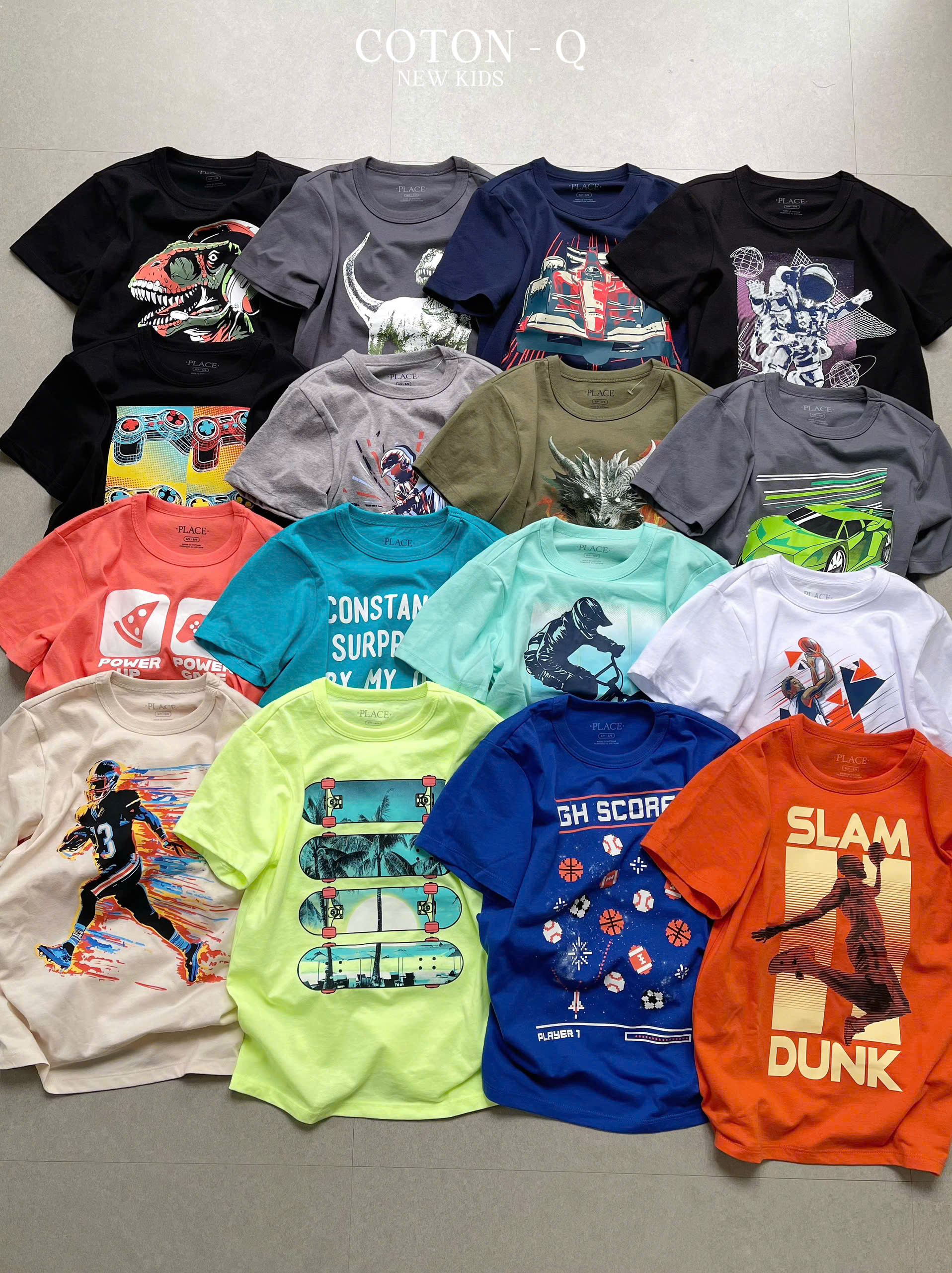 HE126 - Set 4 áo thun bé ( NGẪU NHIÊN 4C 3 MÀU ) - mua từ 2 set trùng