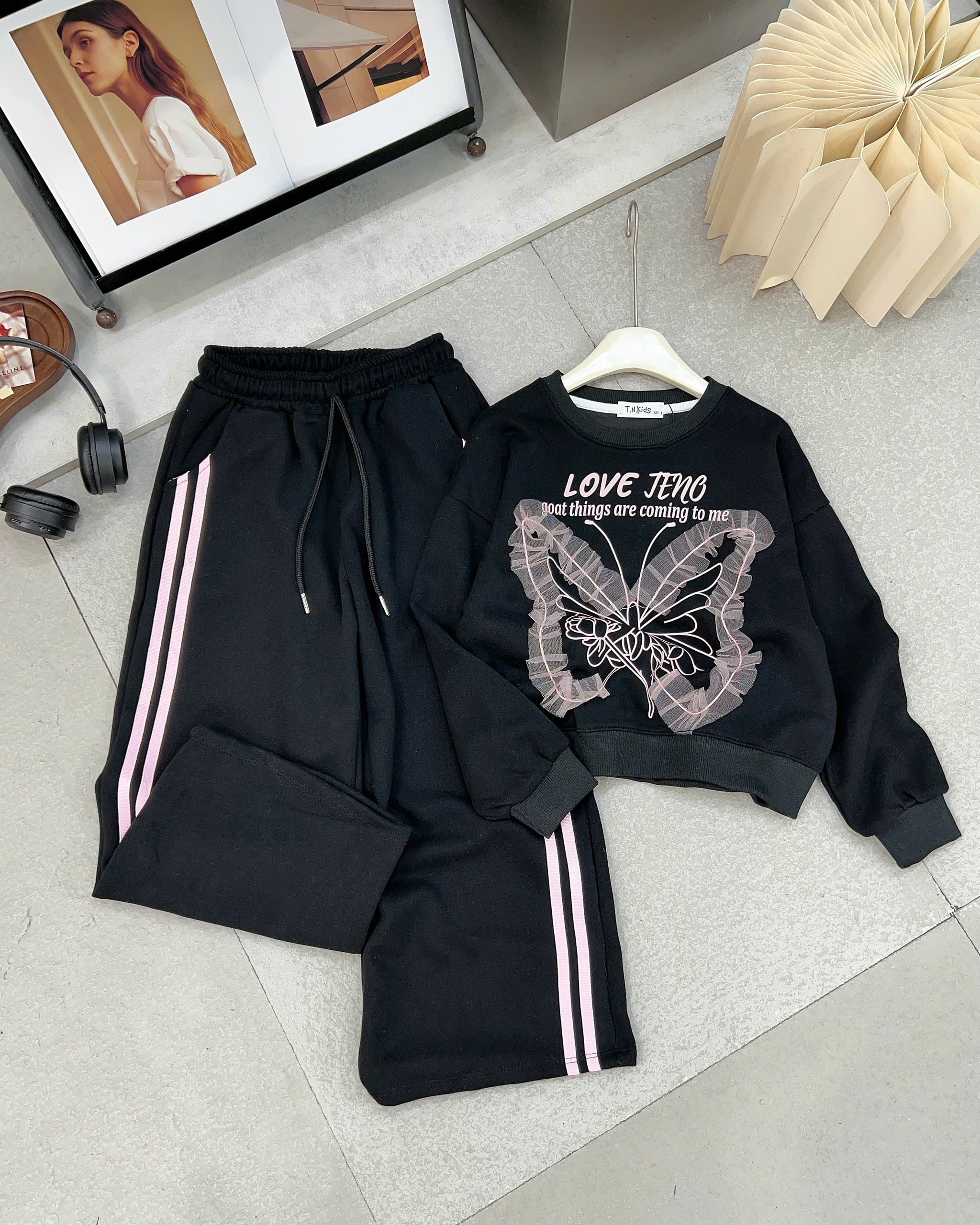 [J14] Bộ nỉ bướm Love Teno_thumbnail_2