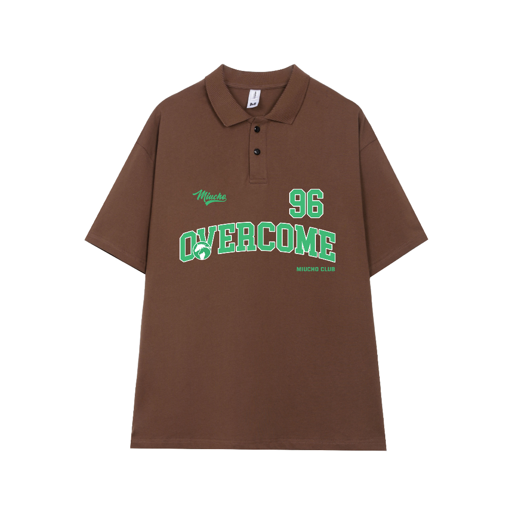 Áo polo nam form rộng đẹp PLD176 Miucho Man tay lỡ vải cotton mềm mại cho nam Typography_thumbnail_5