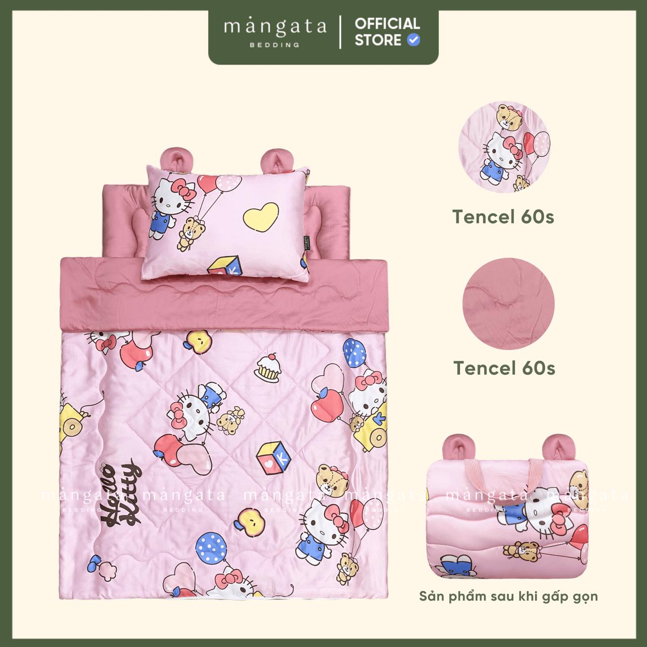 Mẫu Kitty bóng bay - Bộ chăn gối gấp gọn đi học _thumbnail_1