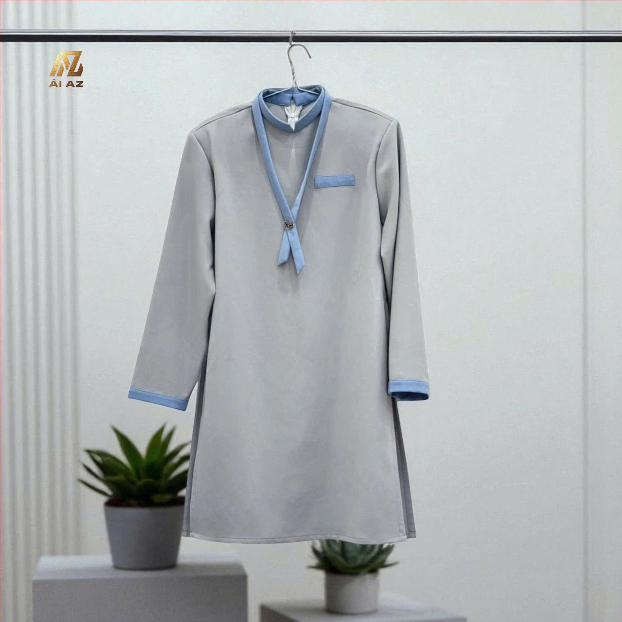 Áo Dài Nam Cách Tân Vải Cotton Hàn Mềm Mát - Mặc Tết, Chụp Ảnh, Boy Phố, Cưới Hỏi - Trẻ Trung KT02_thumbnail_7