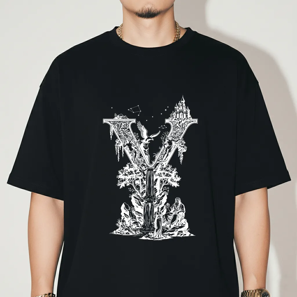 Áo phông nam basic Miucho Iconic vải cotton thoáng mát đứng form chữ Y in artwork 2769_thumbnail_2