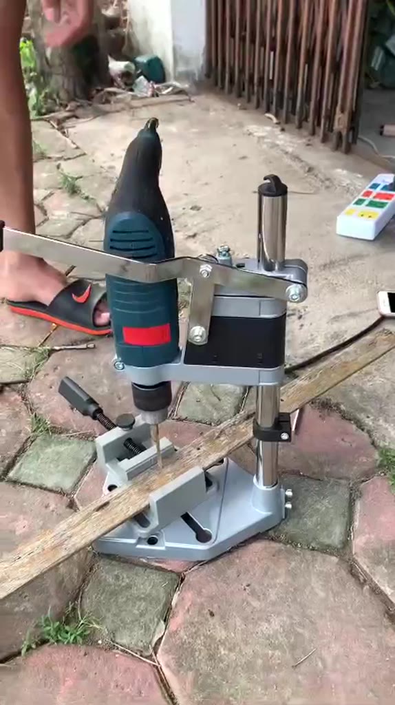 Khung gắn máy khoan cầm tay, đế kẹp bàn khoan bàn thanh khoan tay, ê tô kẹp_thumbnail_4