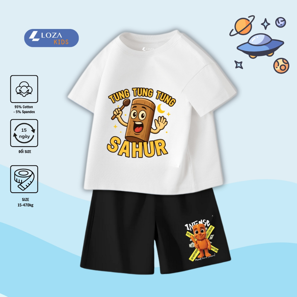 Bộ đồ bé trai in hình 'Tung tung tung sahur' - Loza Kids SB413_thumbnail_2