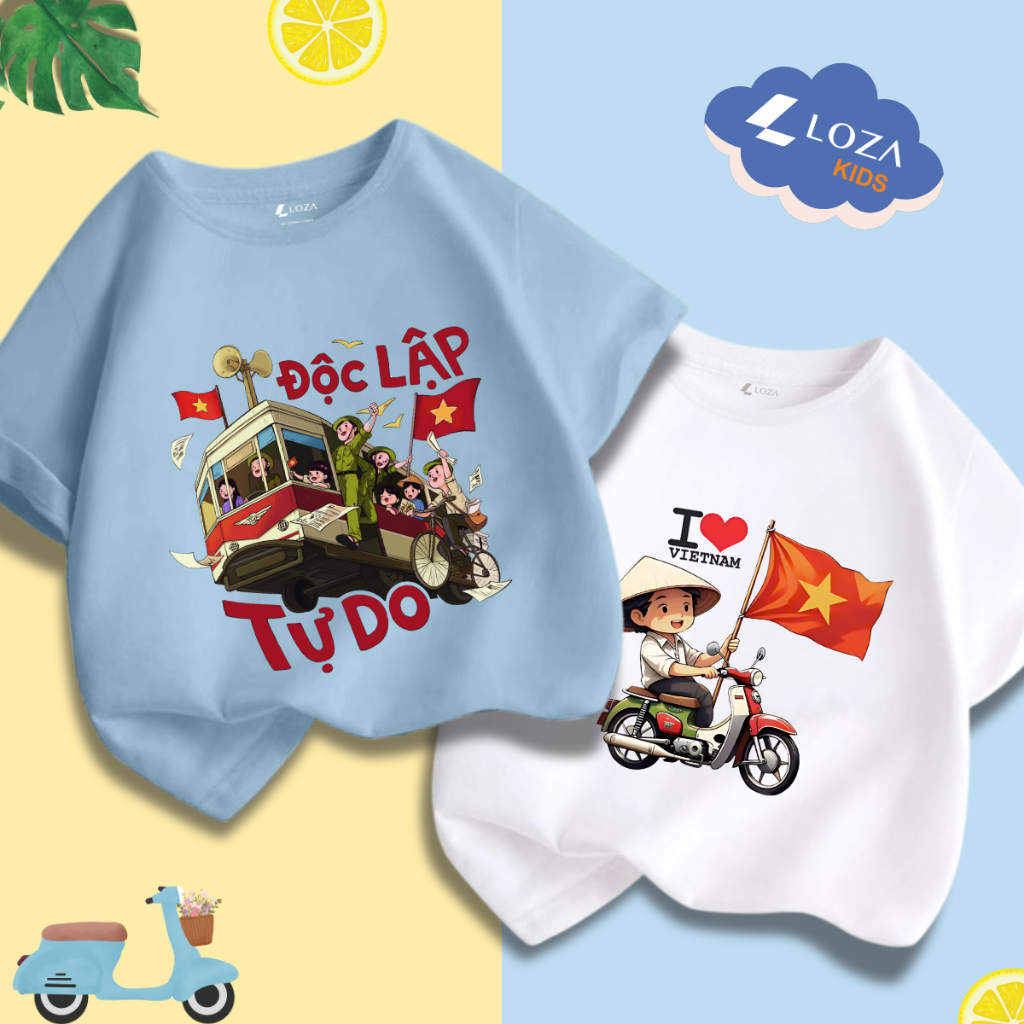 Áo phông in hình  'Độc lập tự do' cho bé - Loza Kids AT002VN_thumbnail_3
