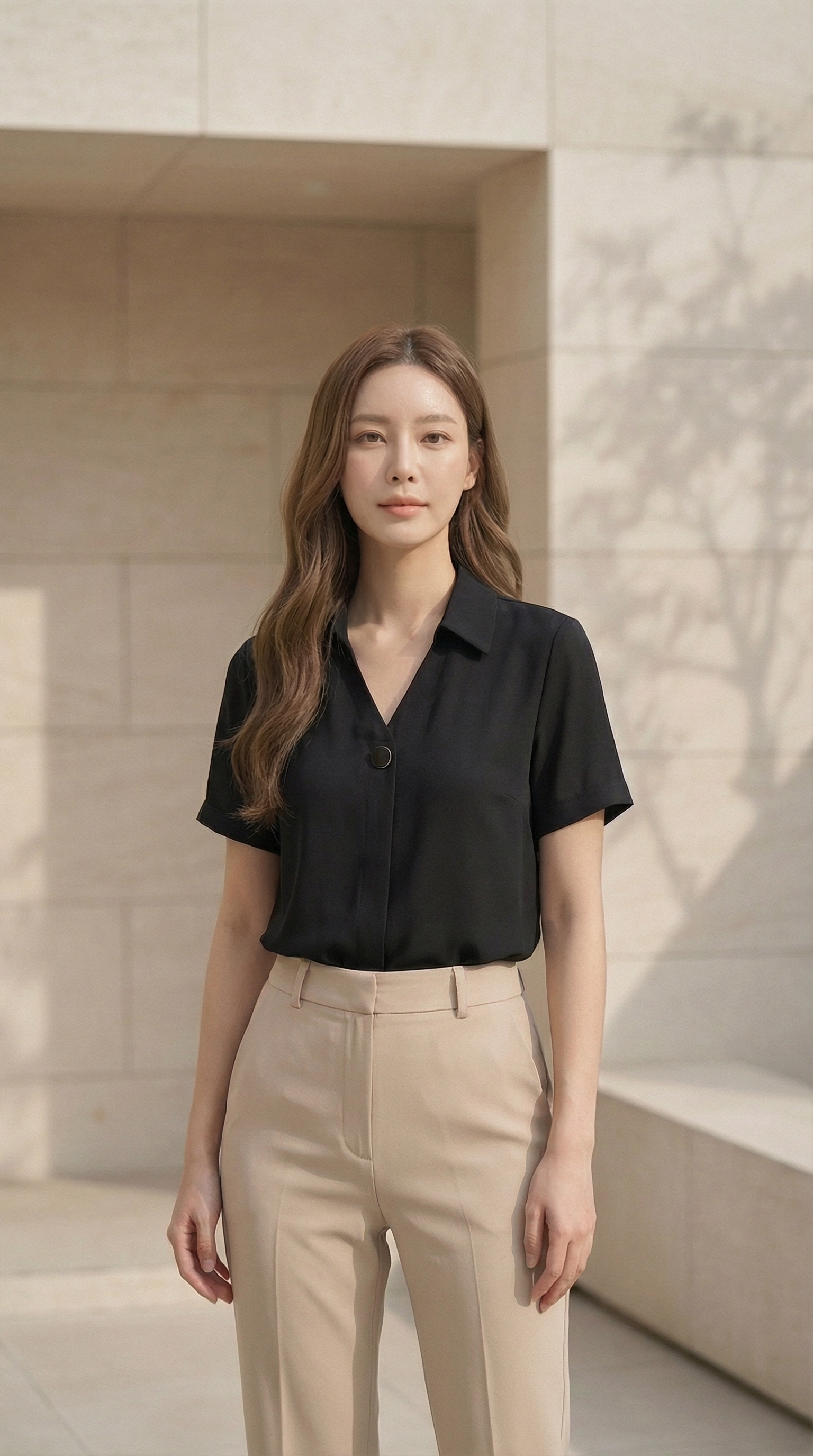 Áo sơ mi TRALI 26100 màu đen