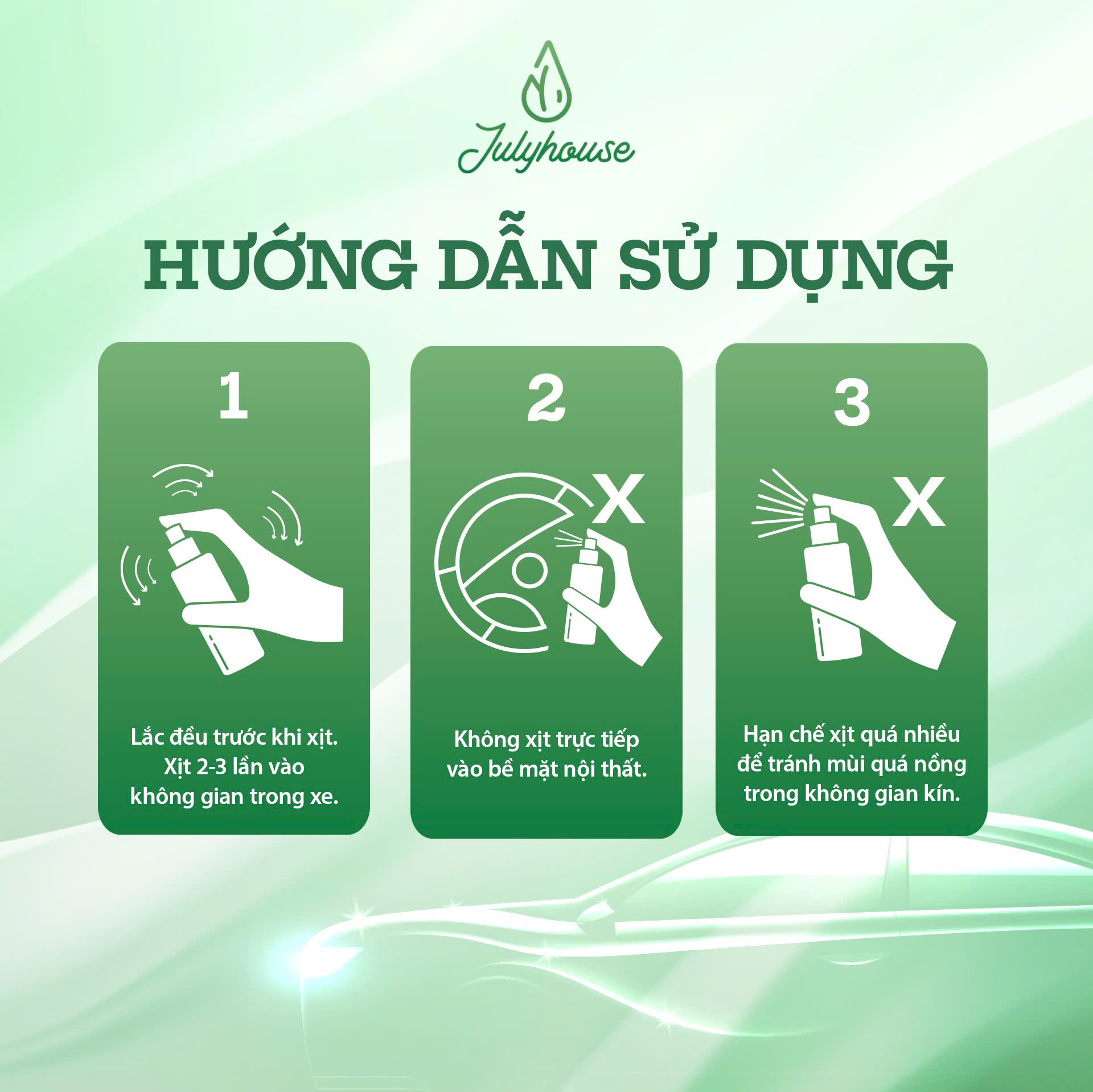 Xịt khử mùi ô tô Cool Mint Julyhouse 150ml_thumbnail_3