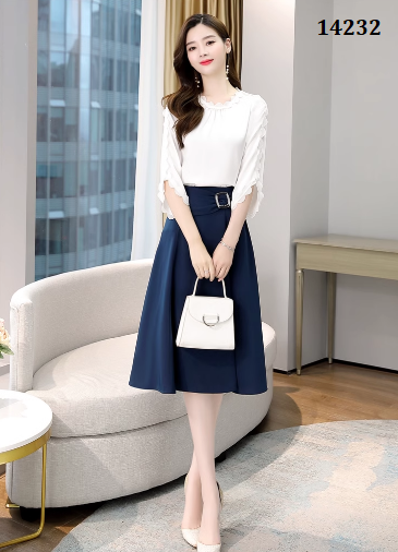 14232-Set áo tay lở viền ren kèm chân váy (lụa chéo, thun poly)_thumbnail_3