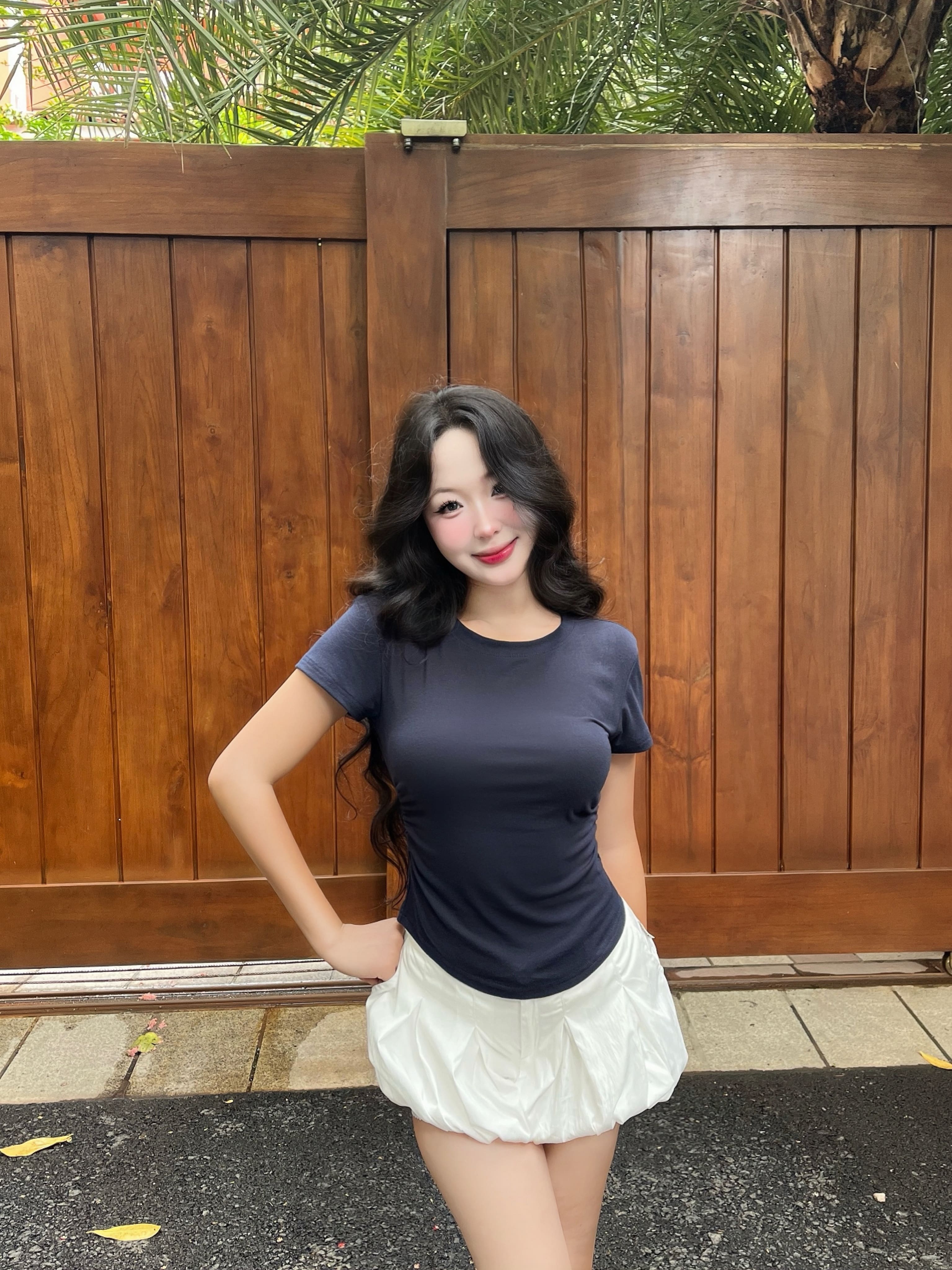 Áo thun nhún eo nữ AT00042 form regular Beezy che bụng, co giãn thoáng mát đủ màu_thumbnail_5