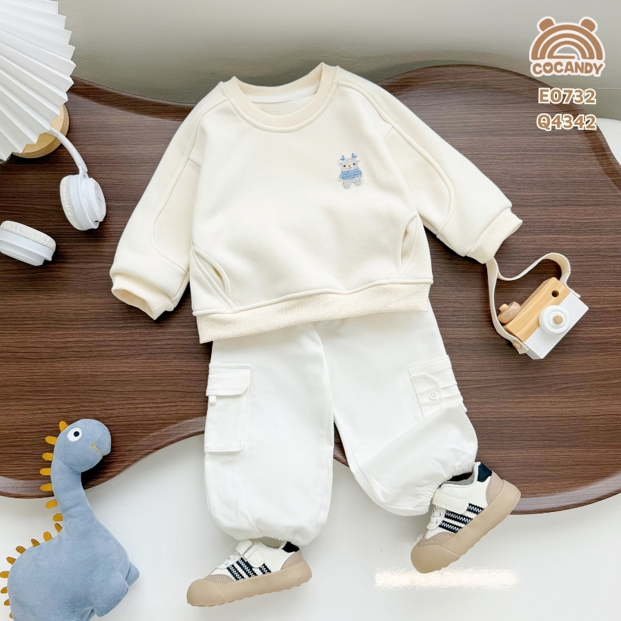 Áo dài nỉ BE thêu gấu xanh_thumbnail_1