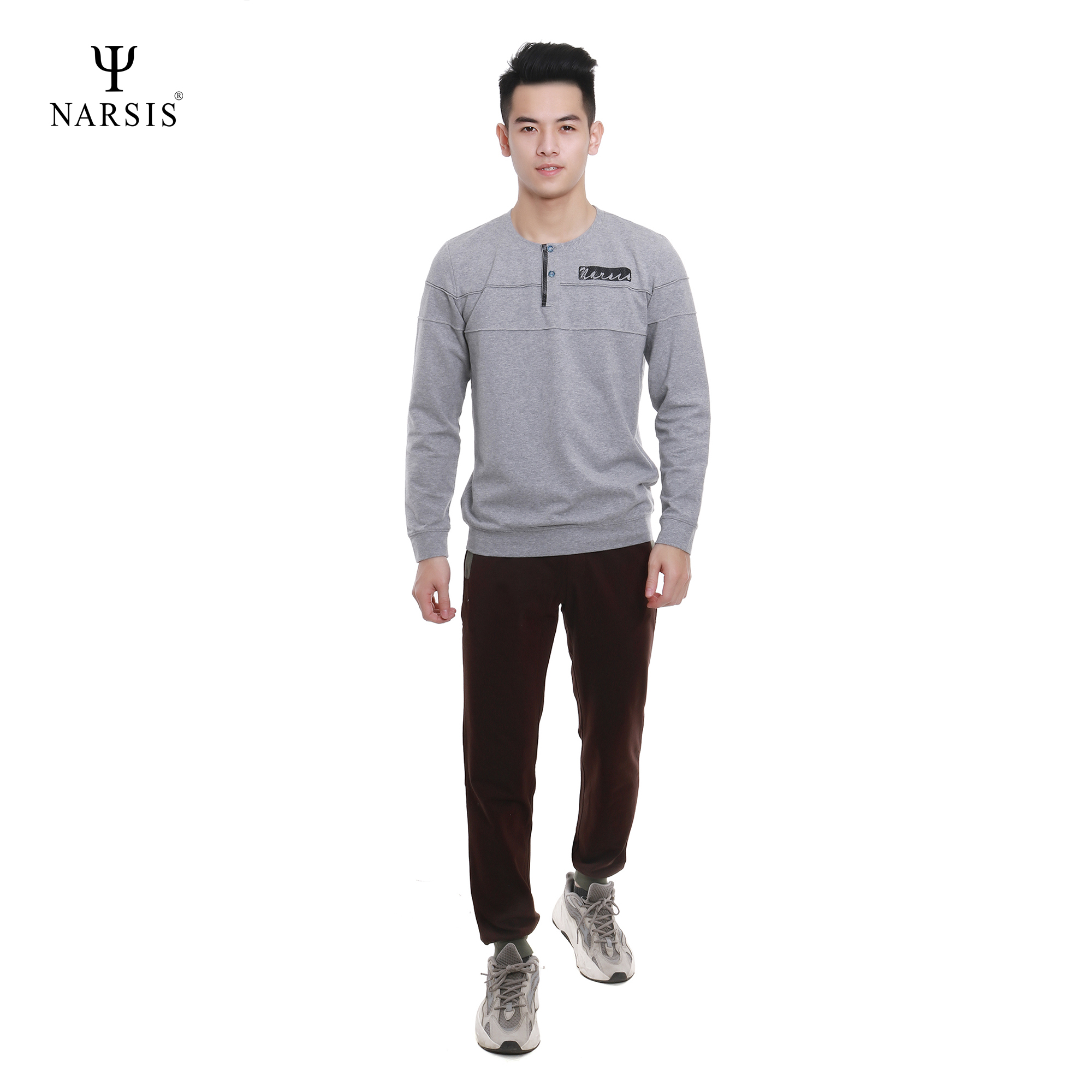 QUẦN DÀI NAM NARSIS  GHI ĐẬM G8007 NARSIS VẢI NỈ ẤM ÁP, MỀM MẠI, THÍCH HỢP MÙA ĐÔNG, GIỮ NHIỆT TỐT_thumbnail_2