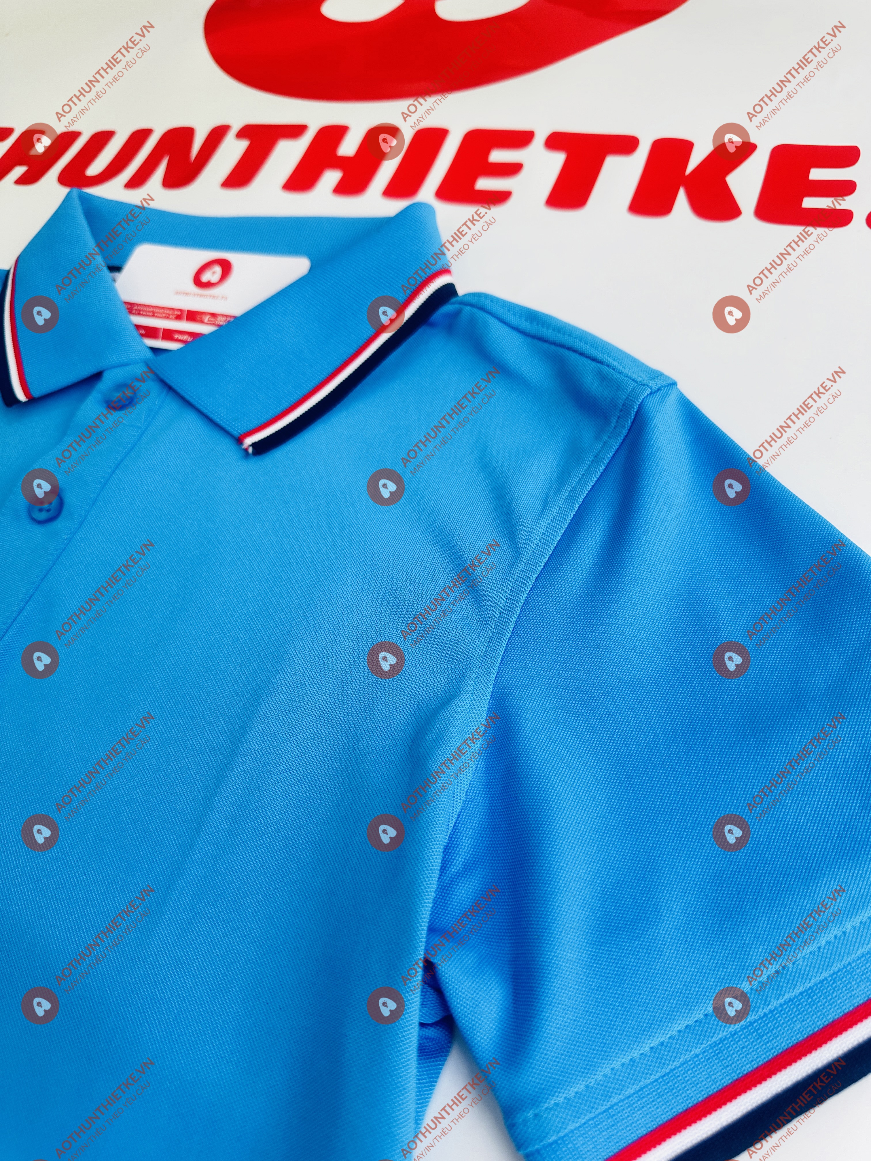 Áo Đồng Phục Polo 3 Sọc Xanh Ya_thumbnail_1