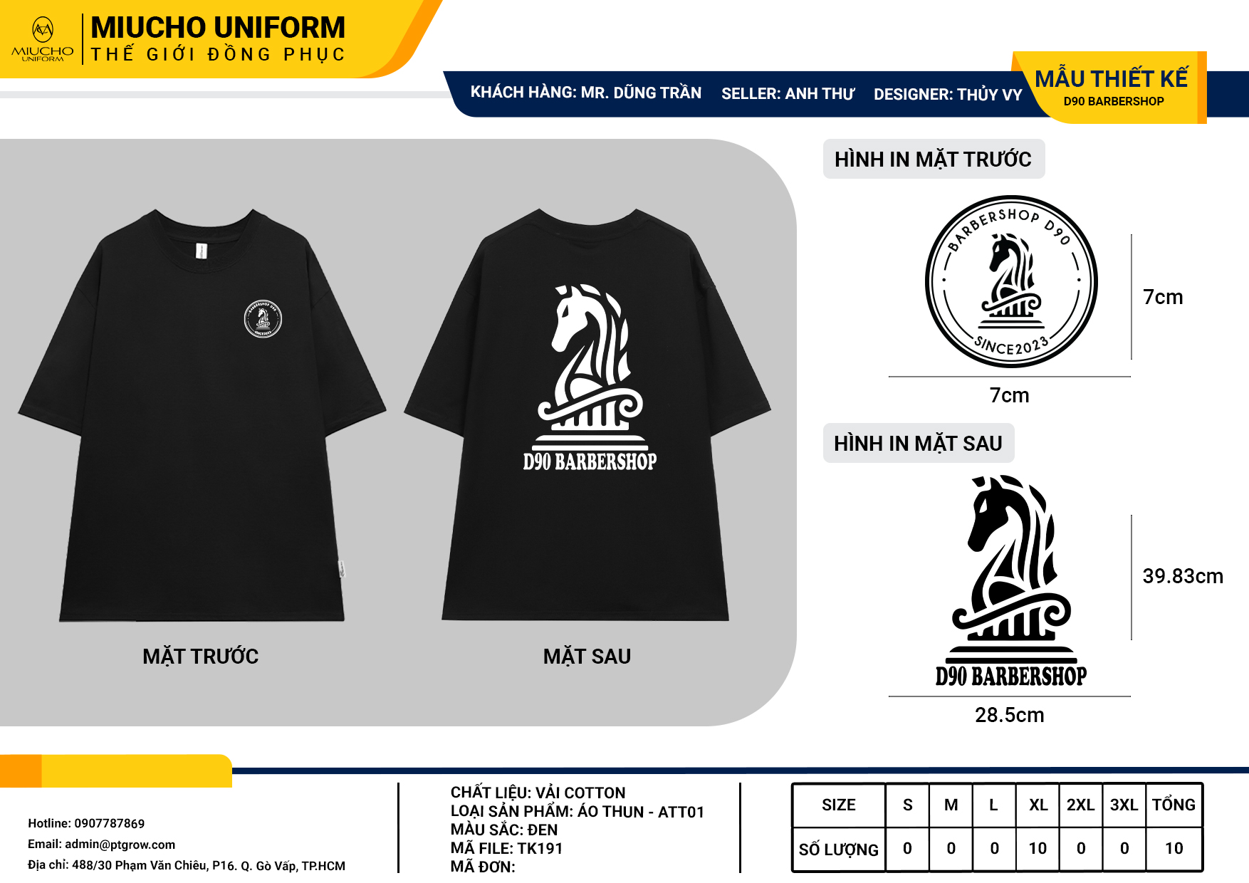Áo thun thiết kế như yêu cầu 2894