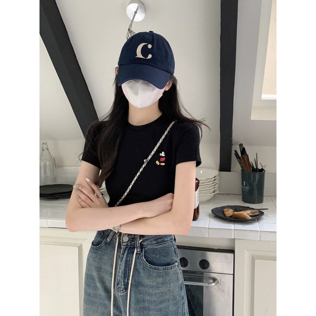 [Form Ôm] Áo croptop nữ dáng ôm in hình thời trang phong cách Hàn Quốc - Áo baby tee Loza G0080_thumbnail_1