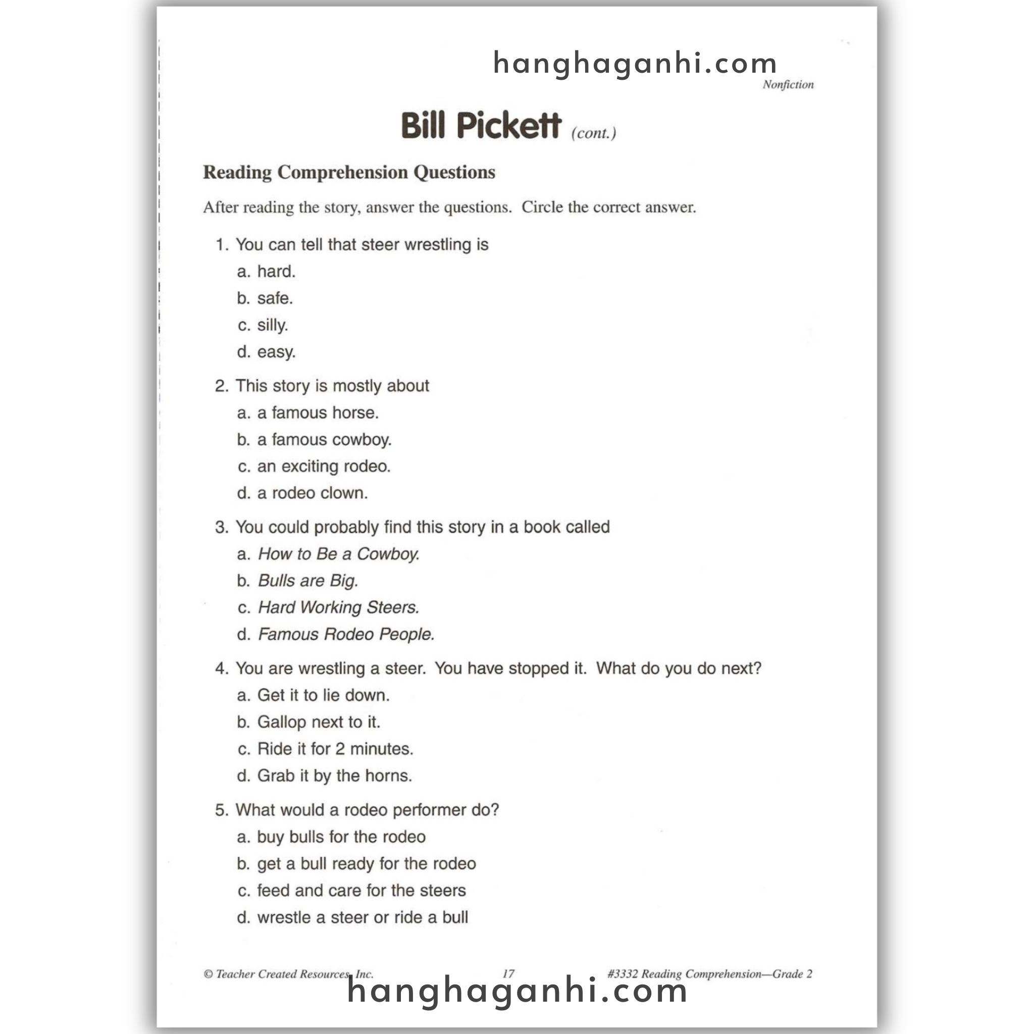 Reading Comprehension Grade 2 Teacher Created Resources, sách đọc hiểu lớp 2_thumbnail_19