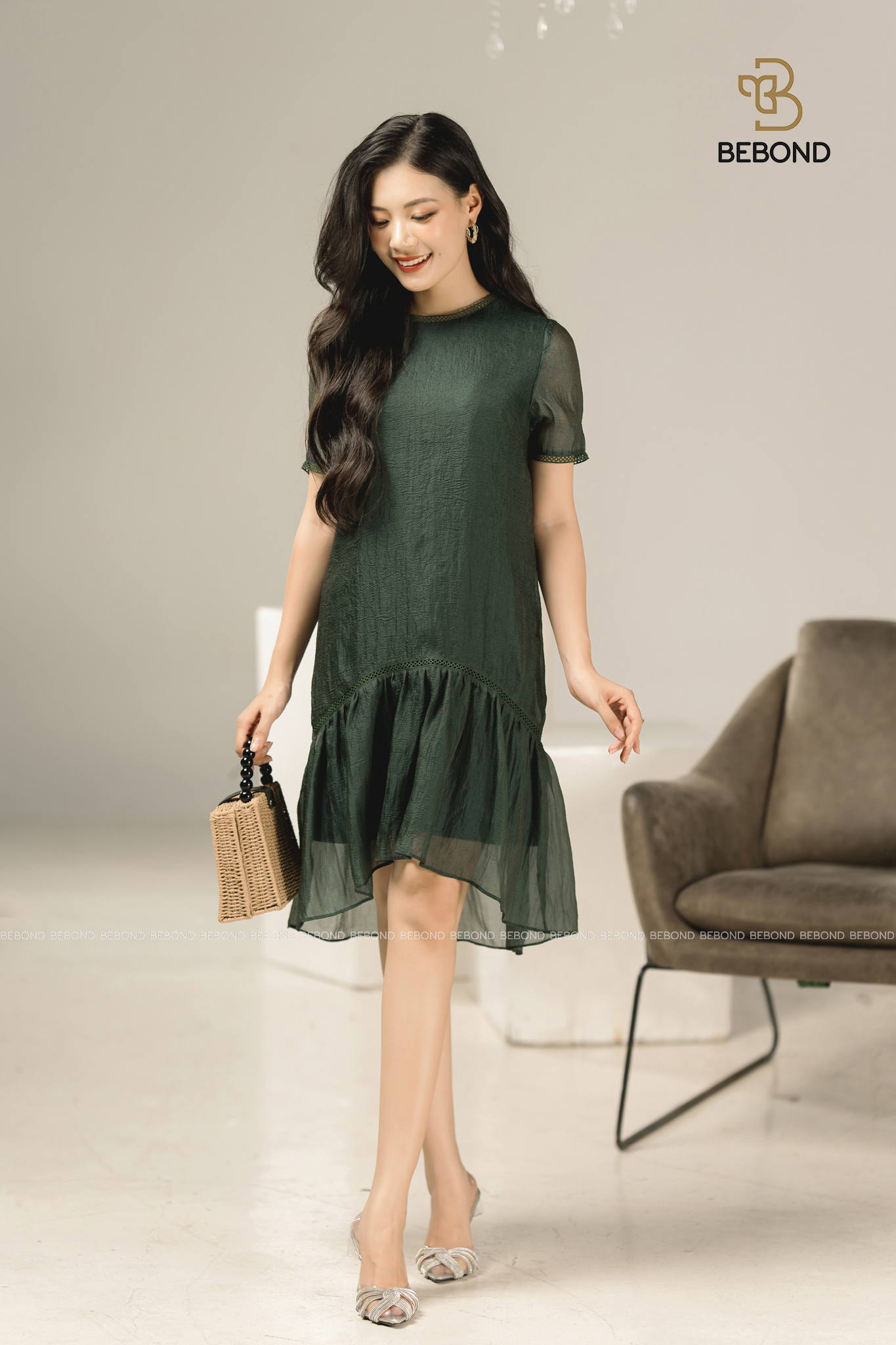 Đầm Owen xanh tơ crepe_thumbnail_2