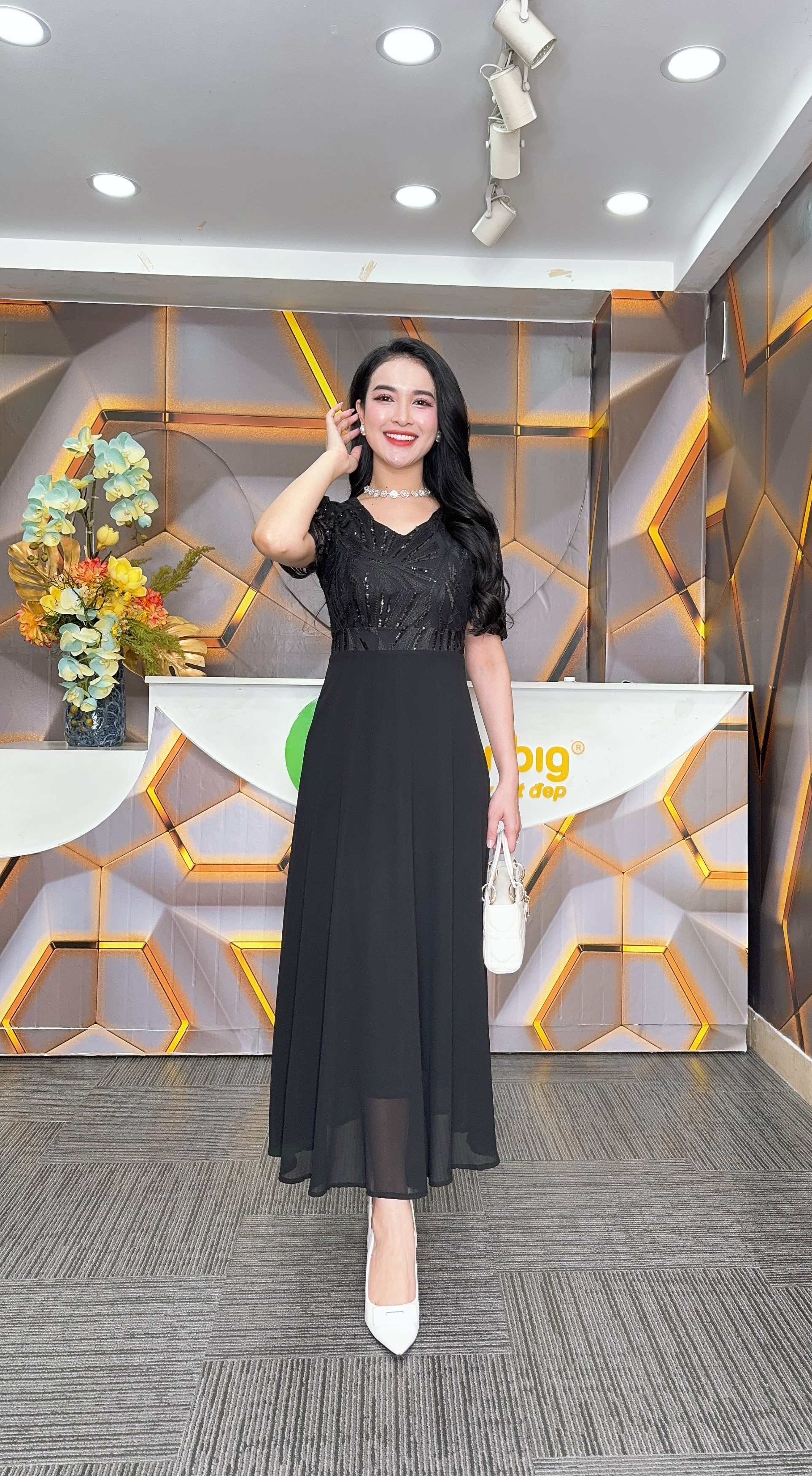 Đầm phối kim sa - Y1193 - Thương hiệu Zonbig_thumbnail_5