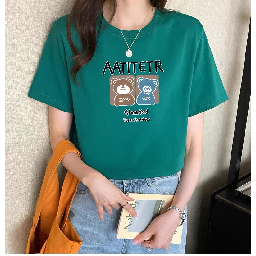 [Form Rộng] Áo phông nữ in hình Gấu AATITETR - LOZA CT6422_thumbnail_6