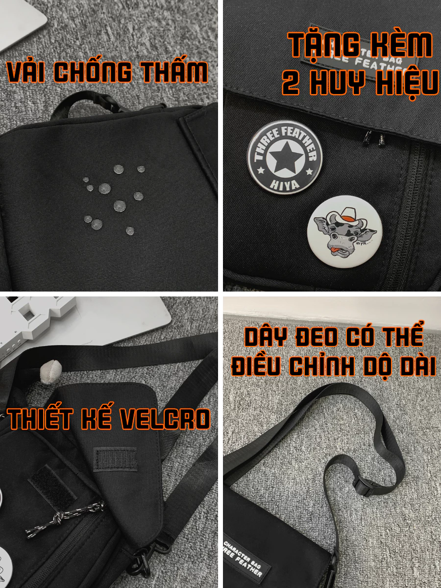 Túi đeo chéo nam nữ mini nhỏ gọn vải canvas thời trang Hàn Quốc_thumbnail_2