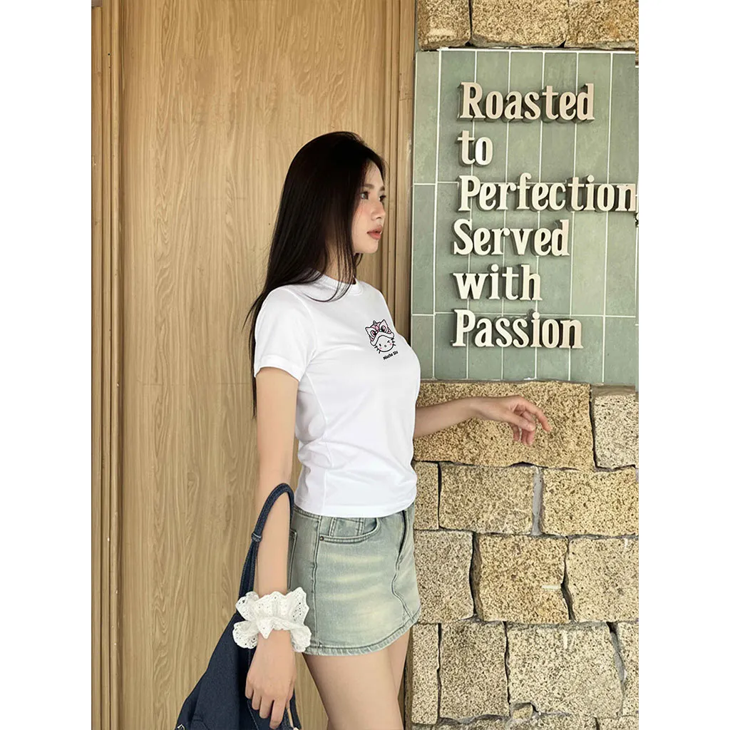 Áo thun Tết form baby tee nữ Miucho vải cotton co giãn thoáng mát hình Kỳ Lân in mix 2924_thumbnail_3