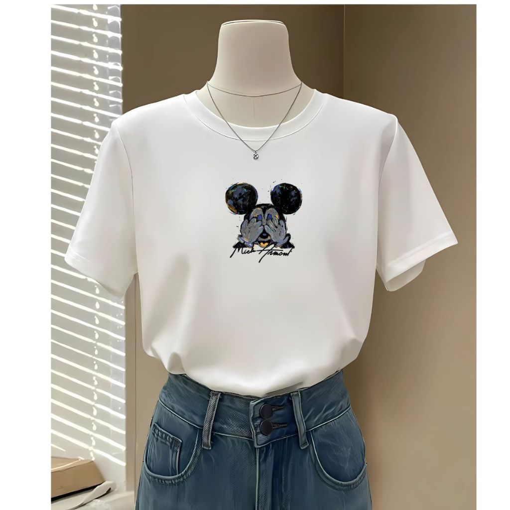 [Form Rộng] Áo phông nữ 𝐋𝐎𝐙𝐀 màu trắng chất liệu thun cotton co giãn 4 chiều - Mã G0275_thumbnail_9