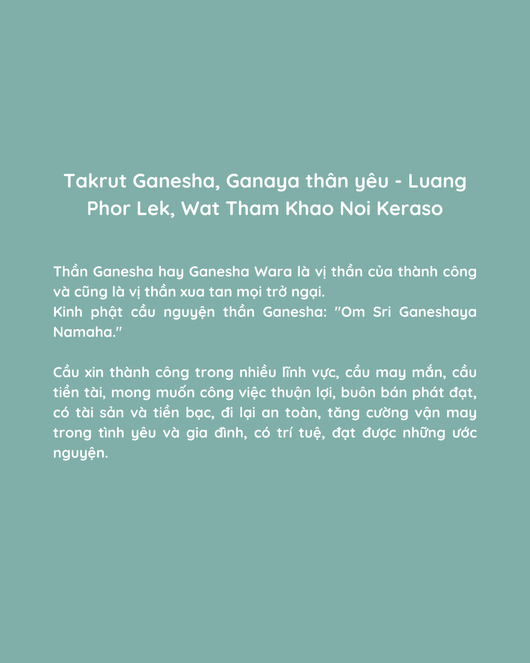 Takrut Ganesha, Ganaya thân yêu - Luang Phor Lek, Wat Tham Khao Noi Keraso_thumbnail_1