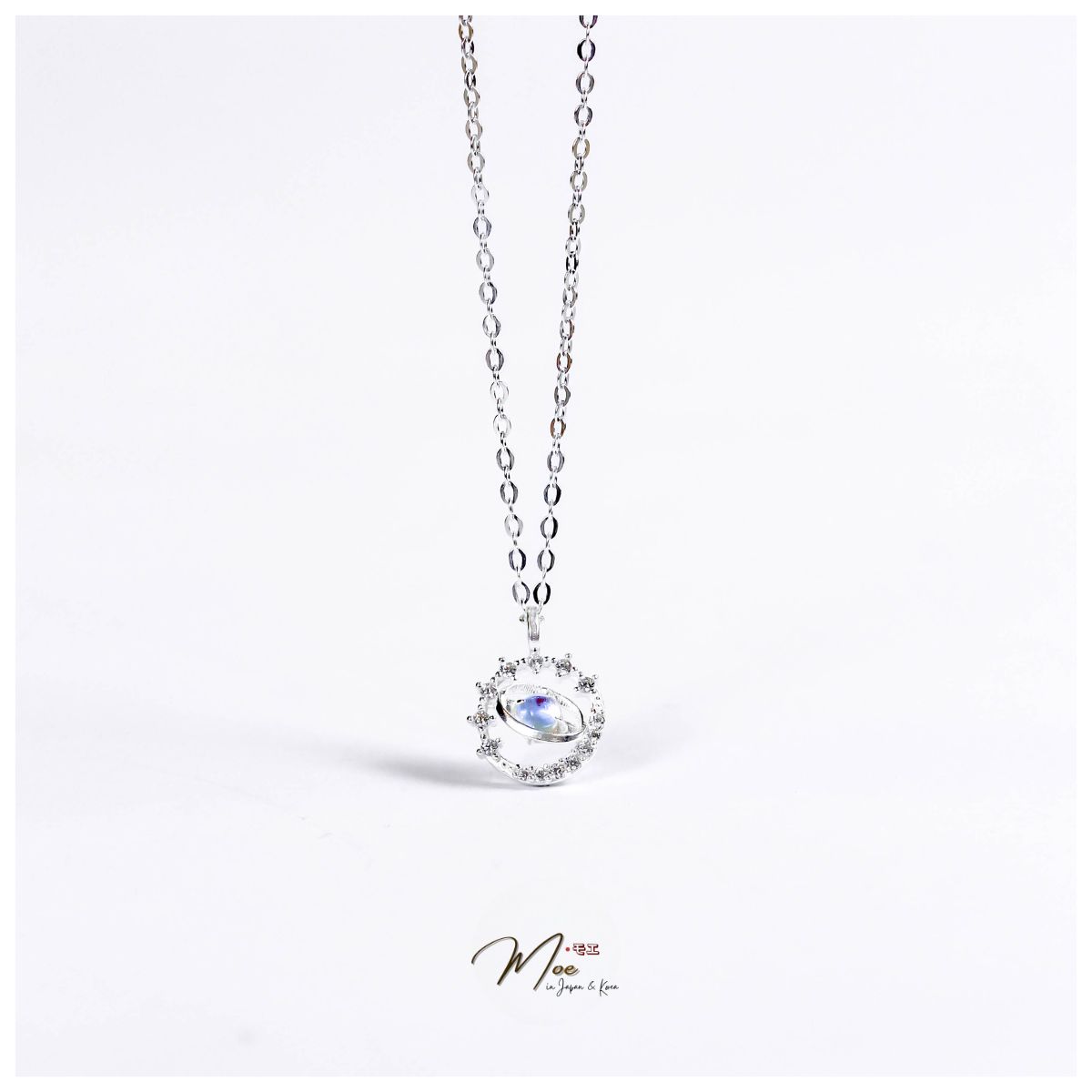 D206 - Dây chuyền ngân hà sao thổ đá moon mặt trăng_thumbnail_2