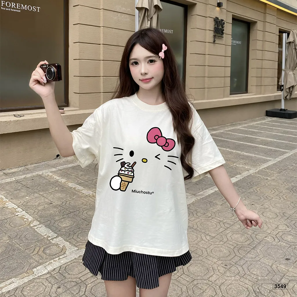 Áo thun boxy nữ tính kitty hot trend Miucho 3549_thumbnail_6