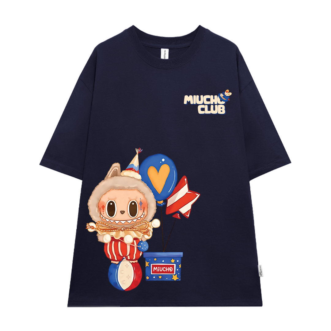 Áo phông labubu form rộng nhiều màu ATD1449 Miucho vải cotton cổ tròn in mix_thumbnail_15