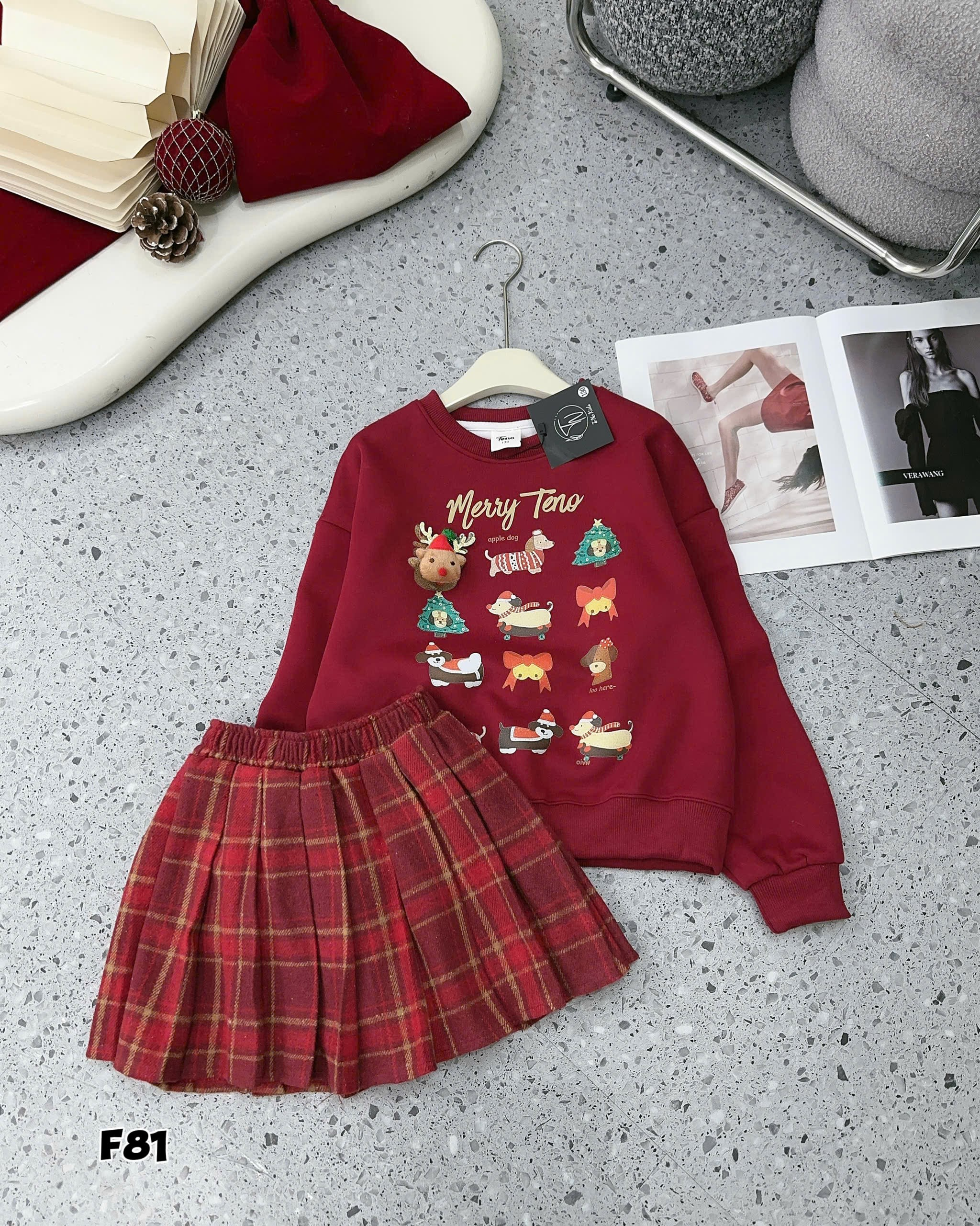 [F81] Bộ Cv Merry TENO dành cho bé gái 22-52 kg