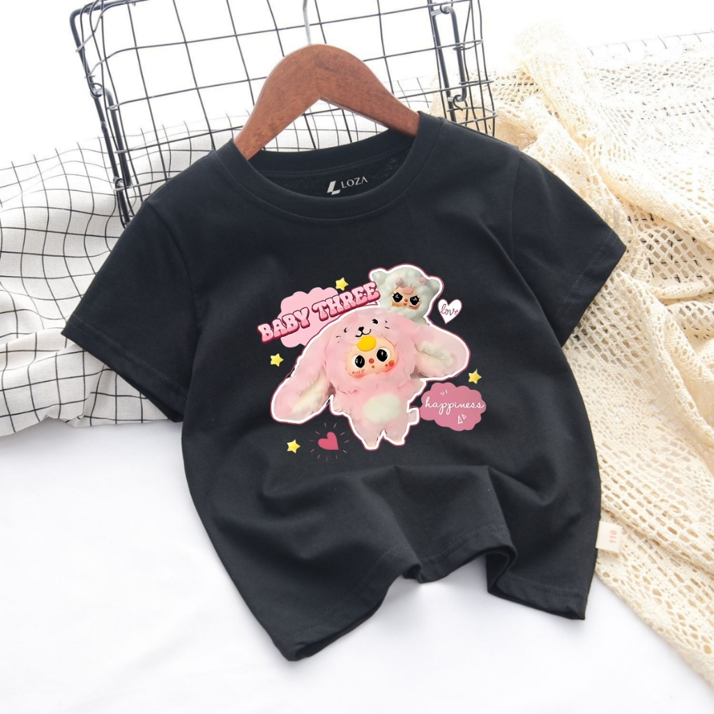 Áo thun bé gái in hình Baby Three - Loza Kids AT032_thumbnail_0
