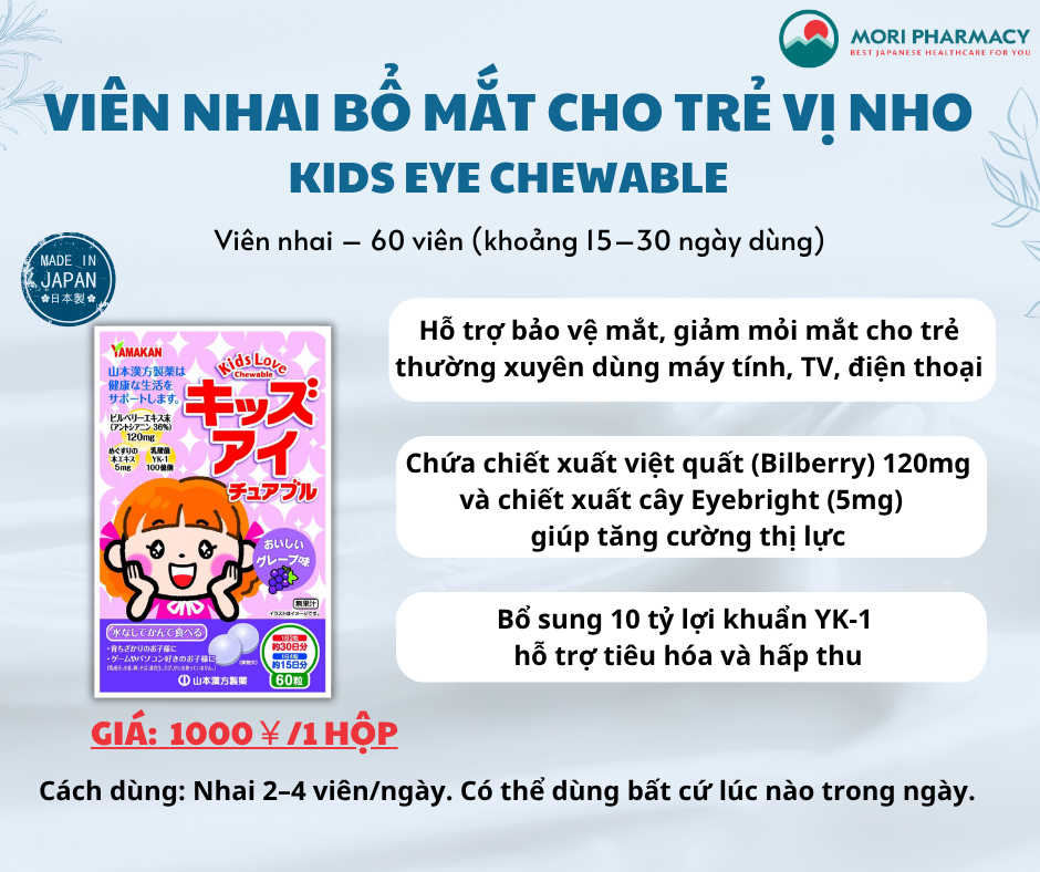 Viên nhai キッズアイ bổ mắt cho trẻ em_thumbnail_2