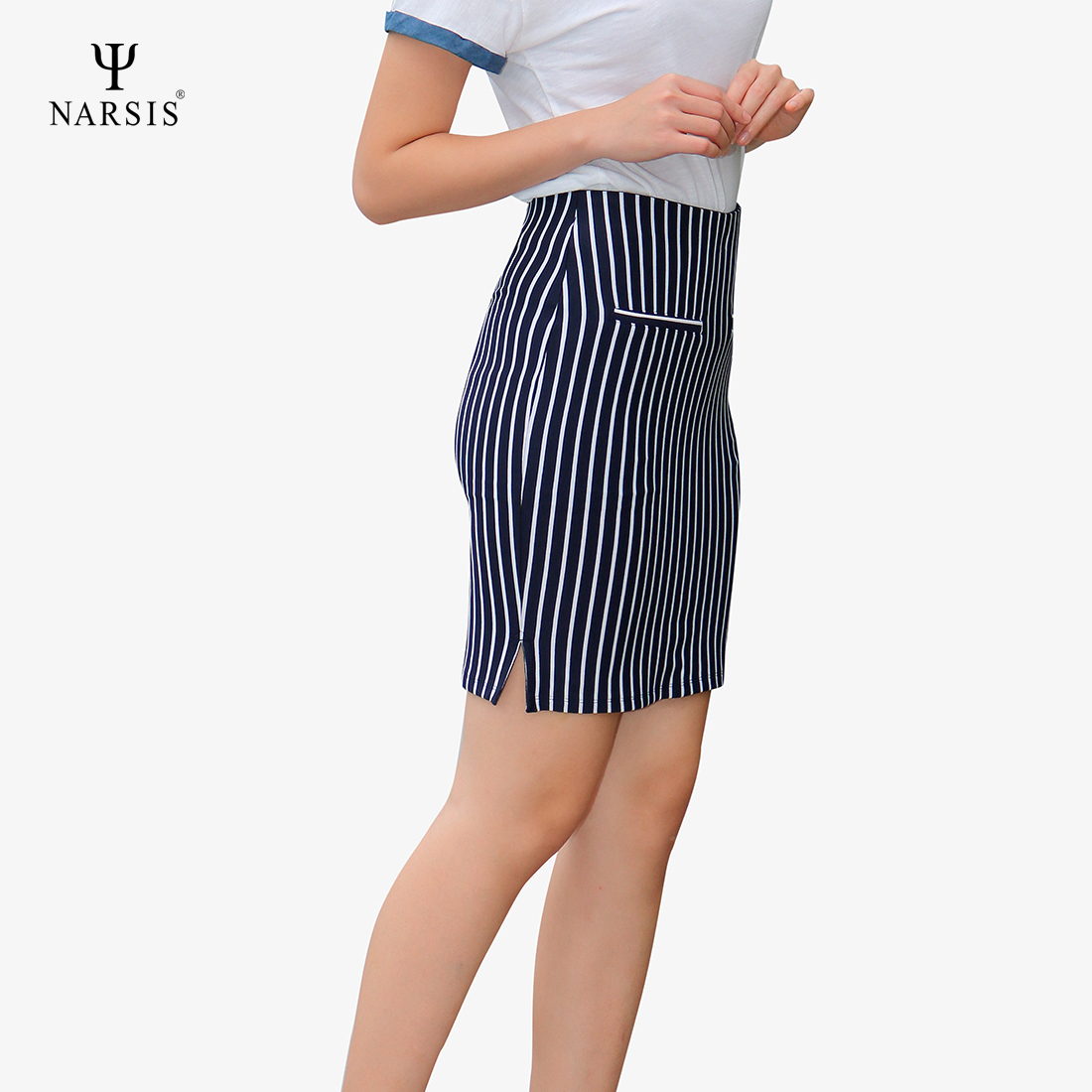VÁY NỮ B8019 NARSIS VẢI COTTON SPANDEX CO GIÃN, THOÁNG MÁT, CHẤT LIỆU CHỐNG NHĂN, ĐÀN HỒI TỐT_thumbnail_0