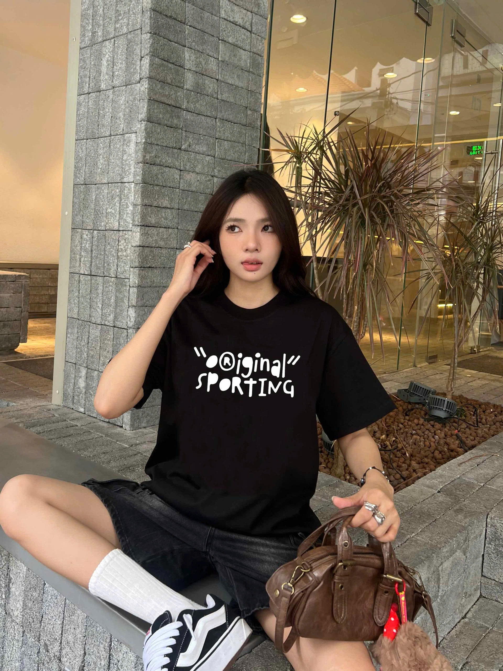 Áo thun unisex form boxy basic AXD2346 Miucho vải cotton thoáng mát dáng ngắn cổ tròn_thumbnail_2